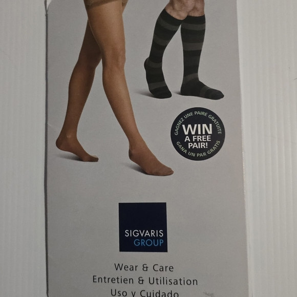 Sigvaris women's sheer medical compression thigh high hosiery - Picture 2 of 6
